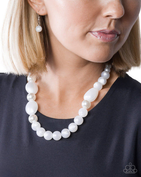 Malibu Mosaic - White Necklace