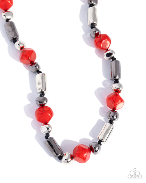 COMING SOON Paparazzi Danger Zone Delight - Red Necklace