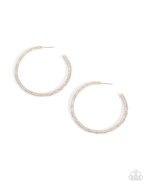 COMING SOON Paparazzi Solemn Shimmer - Gold Hoop Earrings