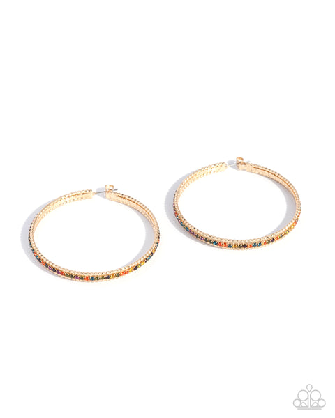 COMING SOON Paparazzi Candescent Collision - Gold Multi Hoop Earrings