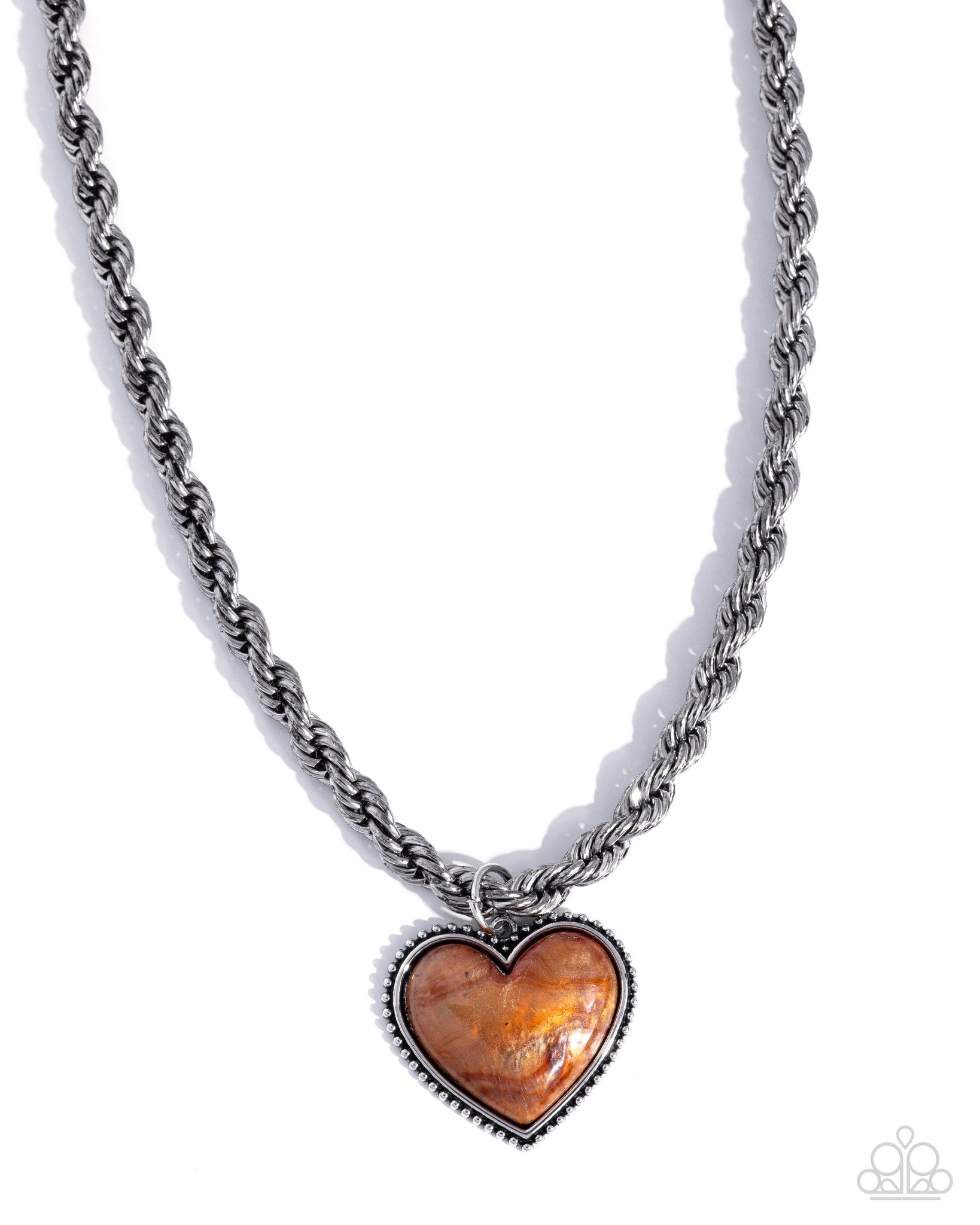 COMING SOON Paparazzi Romantic Rhythm - Orange Heart Necklace