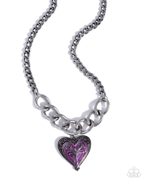 COMING SOON Paparazzi Smitten Scope - Purple Heart Necklace