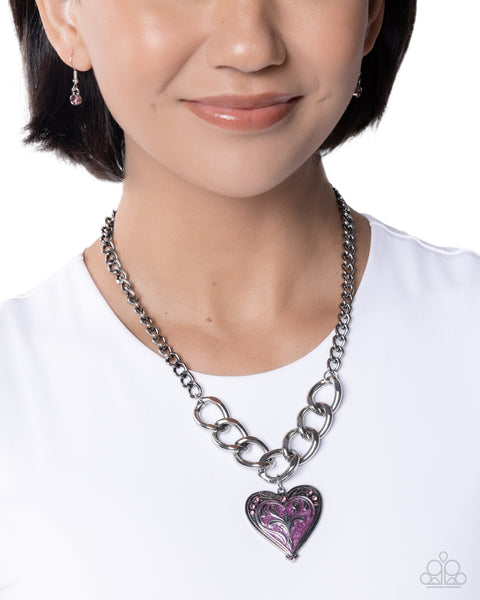 COMING SOON Paparazzi Smitten Scope - Purple Heart Necklace
