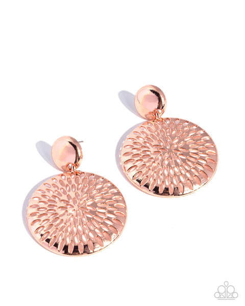 Paparazzi Woven Ware - Copper Earrings