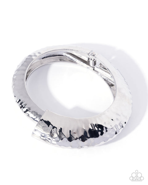 COMING SOON Paparazzi Stately Sass - Silver Hinged Bracelet