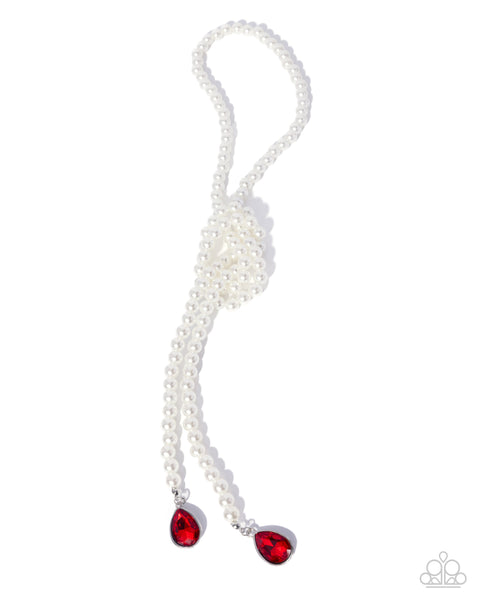 Paparazzi Polished Premiere - Red Pearl Necklace