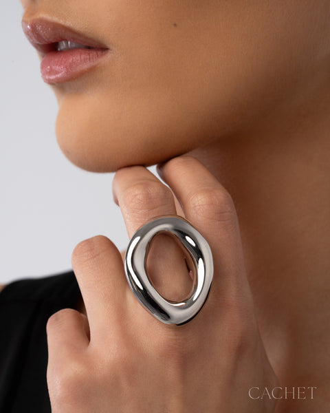 Paparazzi Cachet Whirl Rhodium Plated Silver Ring