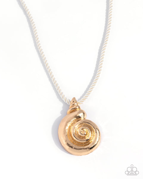 COMING SOON Paparazzi Coastal Chance - Gold Seashell Necklace