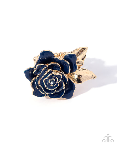 COMING SOON Paparazzi Ready with Roses - Blue Ring