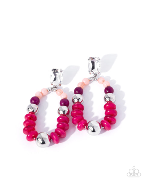 Paparazzi Cosmopolitan Color - Pink Earrings