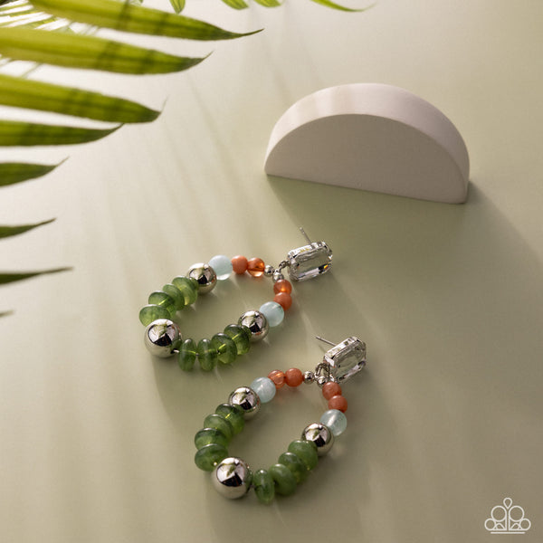 COMING SOON Paparazzi Cosmopolitan Color - Green Earrings