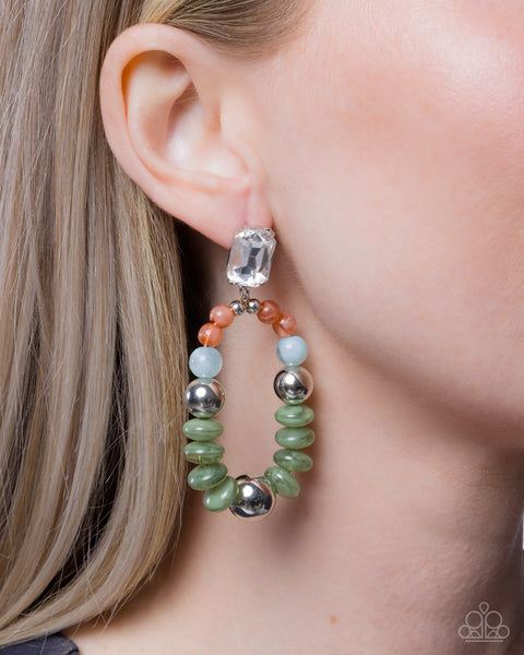 COMING SOON Paparazzi Cosmopolitan Color - Green Earrings