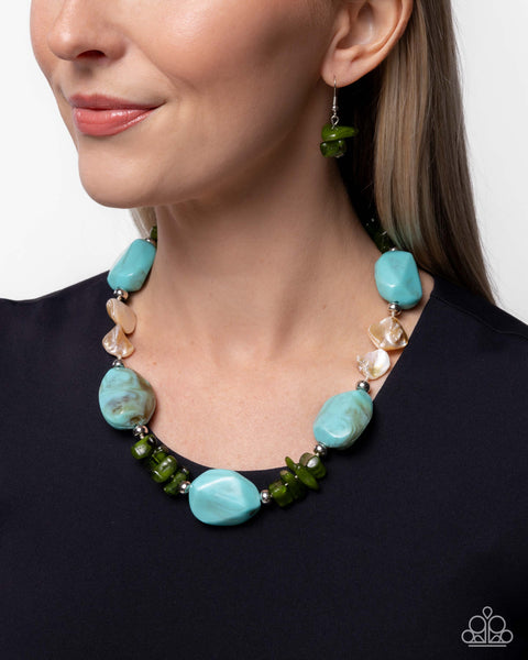 Paparazzi Coastal Cha Cha - Blue Necklace
