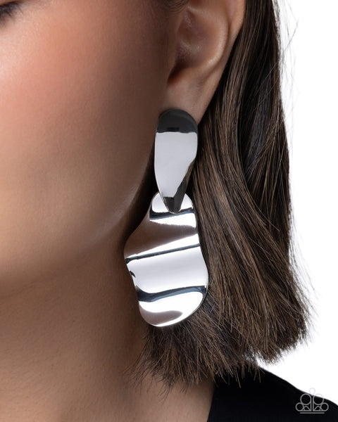 COMING SOON Paparazzi Abstract Acclaim - Silver Earrings