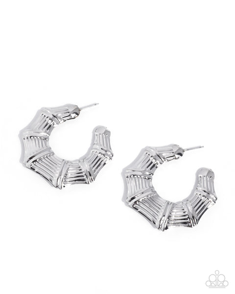 COMING SOON Paparazzi Memorable Manufacture - Silver Hoop Earrings