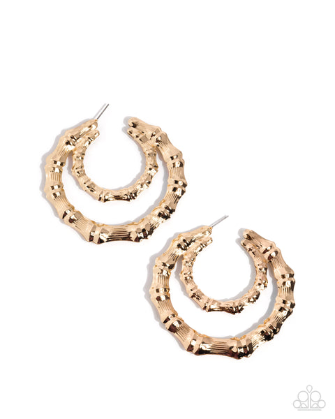 COMING SOON Paparazzi Tabloid Tiers - Gold Hoop Earrings