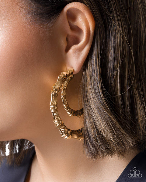 COMING SOON Paparazzi Tabloid Tiers - Gold Hoop Earrings