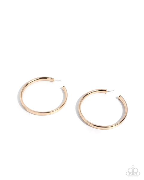 COMING SOON Paparazzi 
Sleek Staple - Gold Hoop Earrings