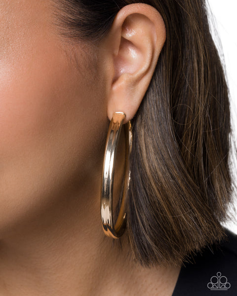 COMING SOON Paparazzi 
Sleek Staple - Gold Hoop Earrings