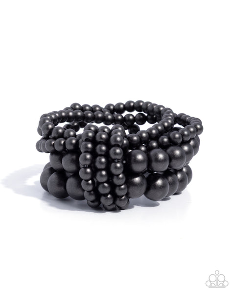 COMING SOON Paparazzi 
Constant Charm - Black Wooden Bracelet