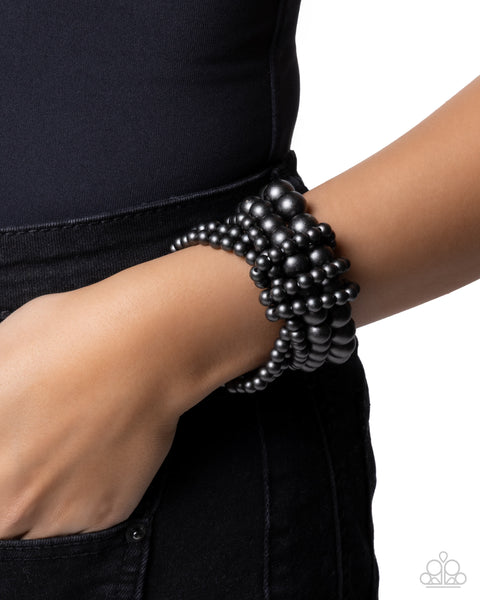 COMING SOON Paparazzi 
Constant Charm - Black Wooden Bracelet