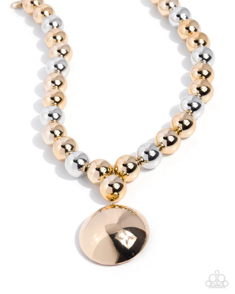 COMING SOON Paparazzi Taking A Shine To Necklace & Boldly Balanced Earrings Multi Gold Set