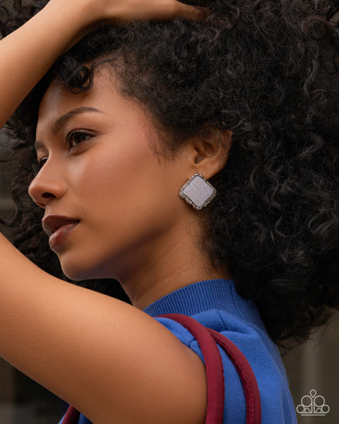 COMING SOON Paparazzi 
A Polished Work Of Art - White Earrings