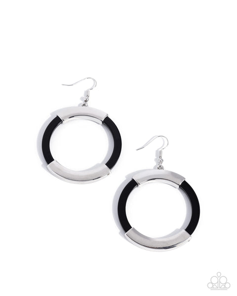 Paparazzi Socialite Sway - Black Earrings