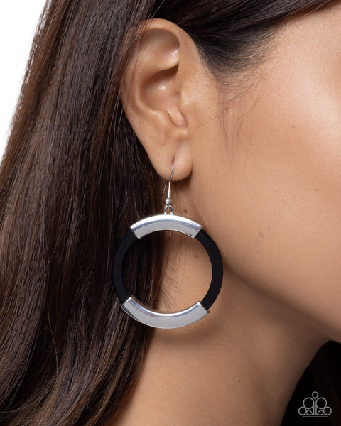 Paparazzi Socialite Sway - Black Earrings