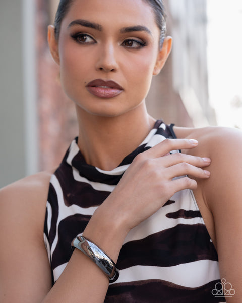 COMING SOON Paparazzi Sleek Shanty - Black Bangle Bracelet