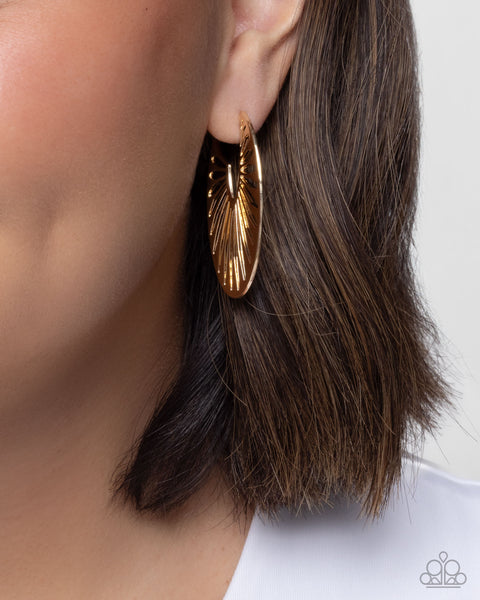 Paparazzi Sunset Silhouette - Gold Earrings