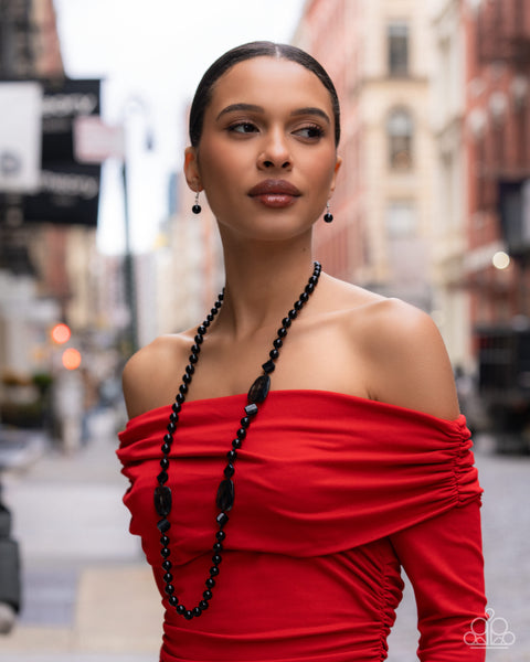 Paparazzi Obsessed with Opulence - Black Necklace