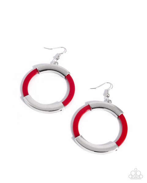 Paparazzi Socialite Sway - Red Earrings