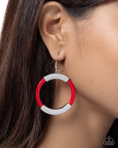 Paparazzi Socialite Sway - Red Earrings