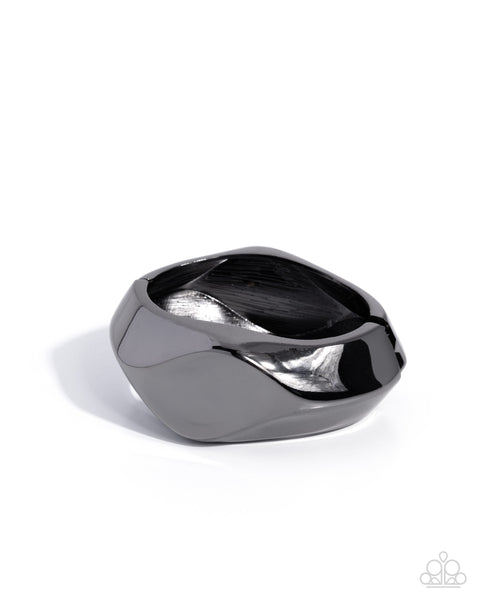 COMING SOON Paparazzi 
Robust Reveal - Black Hinged Bracelet