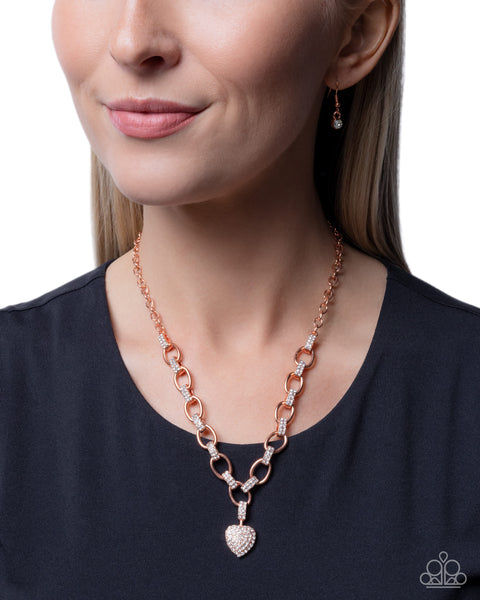 Paparazzi Sweetheart Swoon - Copper Necklace