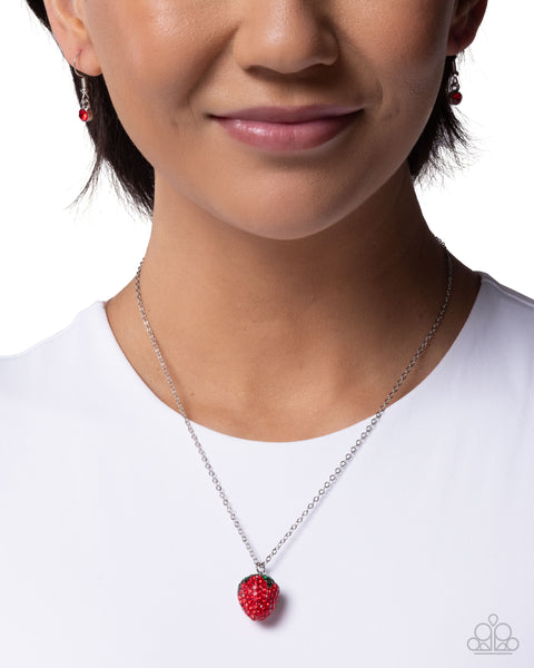 COMING SOON Paparazzi Strawberry Shimmer - Red Necklace