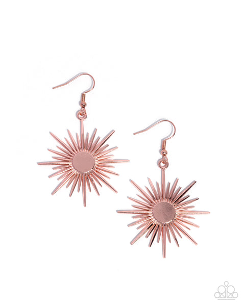 Paparazzi Confident Companion Cuff Bracelet & Stella Sense Earring Copper Set