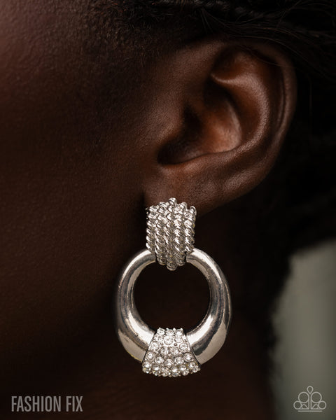 Paparazzi Sass Of The Day - White Earrings
