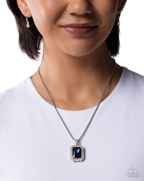COMING SOON Paparazzi 
Exaggerated Emerald - Blue Necklace