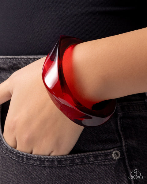 COMING SOON Paparazzi Affixed Allegro - Red Bangle Bracelet
