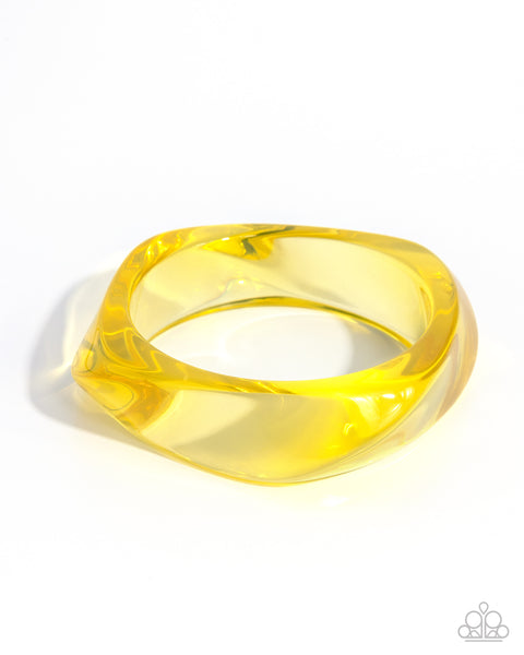 COMING SOON Paparazzi Affixed Allegro - Yellow Bangle Bracelet