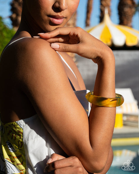 COMING SOON Paparazzi Affixed Allegro - Yellow Bangle Bracelet