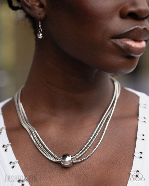 COMING SOON Paparazzi 
Sleek Study - Silver Necklace