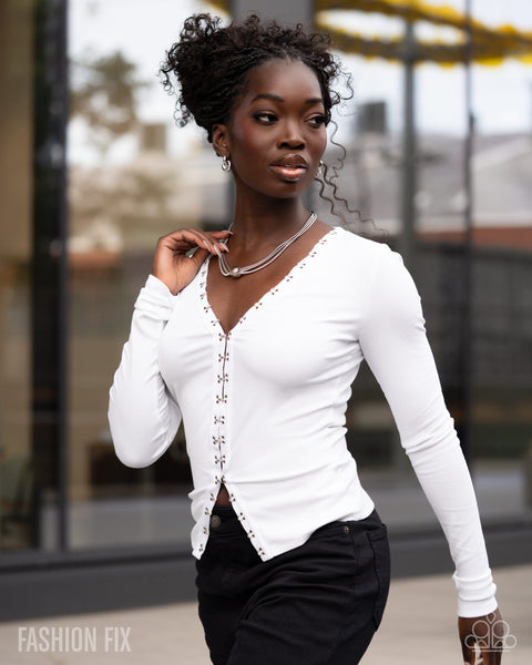 COMING SOON Paparazzi 
Sleek Study - Silver Necklace