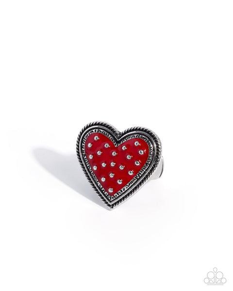 COMING SOON Paparazzi Painted Production Heart Red Ring
