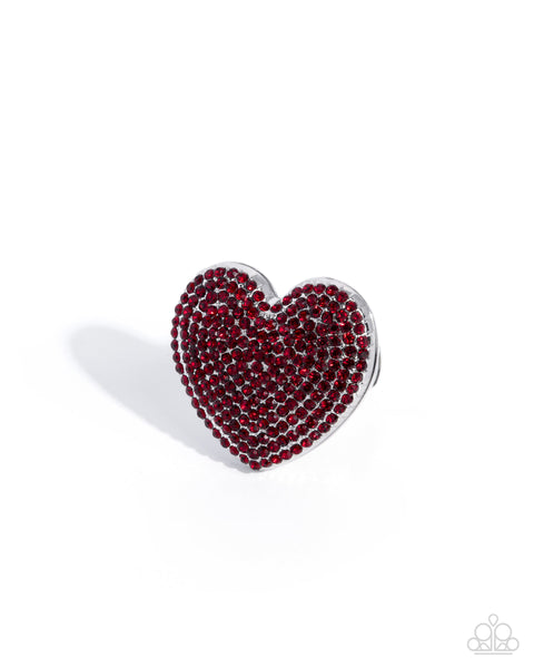 Coming Soon Paparazzi Reliable Romance Heart - Red Ring