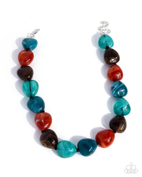 Paparazzi Colorful Contact - Blue Necklace