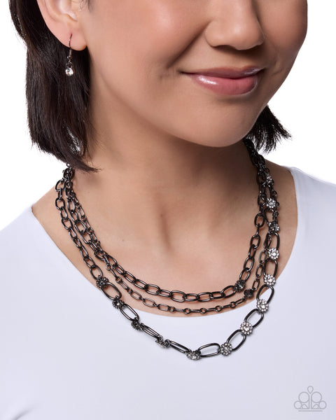 COMING SOON Paparazzi 
Ceaseless Confidence - Black Necklace