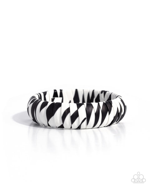 COMING SOON Paparazzi 
Printed Pattern - Black Bangle Bracelet